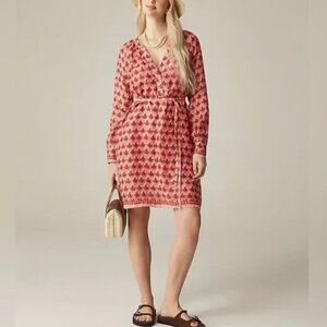 J. Crew Cabana mini dress in block-print ramie L